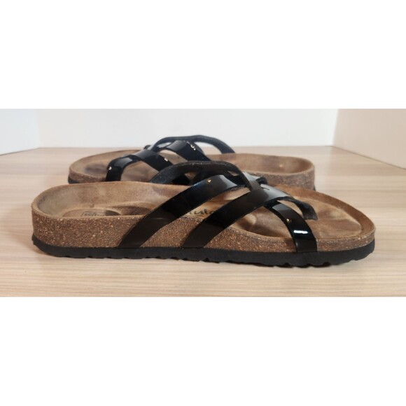 Betula Birkenstock Vinja Sandals Womens Sz 40 Soft Footbed Patent Leather - Picture 3 of 12